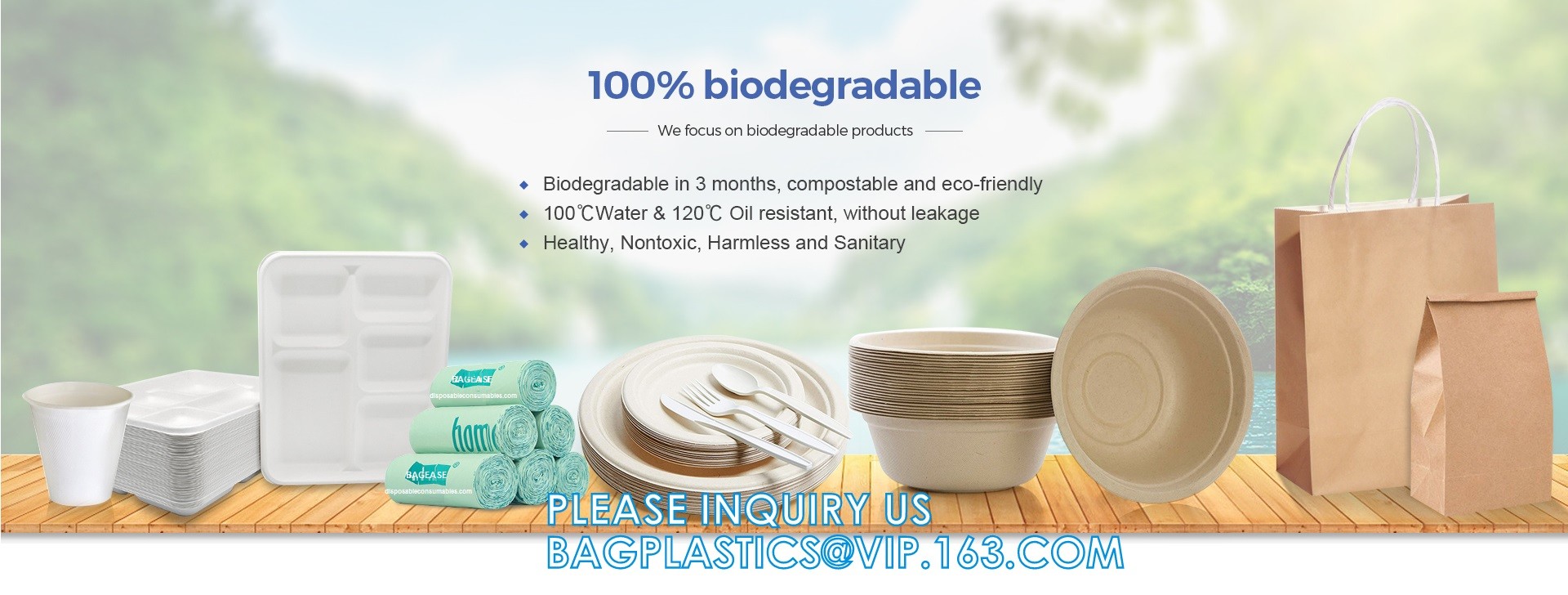 calidad Productos de mesa biodegradables fábrica