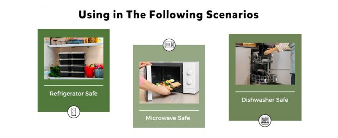 34 oz 3 Compartimiento Contenedores de preparación de comidas 150 paquetes, 150 piezas bandejas y 150 piezas tapas 1