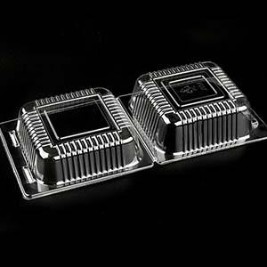 Contenedores de plástico transparente para llevar,contenedor desechable de postres con cáscara de almeja con tapa, para ensaladas, pastas, sándwiches 3