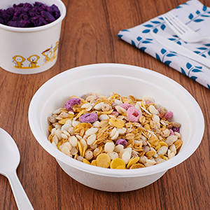 Cuencos de papel de 12 oz, cuencos desechables compostables, cuencos de sopa biodegradables hechos de bagaje natural, ecológicos 1