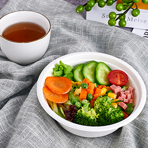 Cuencos de papel de 12 oz, cuencos desechables compostables, cuencos de sopa biodegradables hechos de bagaje natural, ecológicos 2