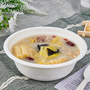 Cuencos de papel de 12 oz, cuencos desechables compostables, cuencos de sopa biodegradables hechos de bagaje natural, ecológicos 3