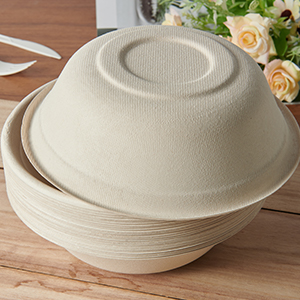 Cuencos de papel desechables, cuencos de sopa biodegradables, cuencos de ca&ntilde;a de az&uacute;car ecol&oacute;gicos para ensalada 1