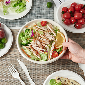 Cuencos de papel desechables, cuencos de sopa biodegradables, cuencos de ca&ntilde;a de az&uacute;car ecol&oacute;gicos para ensalada 4