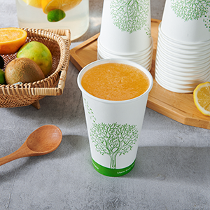 16 oz Tazas de papel biodegradables y desechables con revestimiento de PLA, Tazas de café de papel ecológicas para fiestas 2