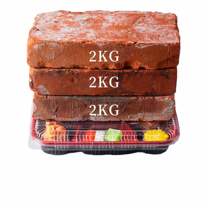 1000 ml Compartimientos únicos rectangulares Reutilizables en microondas Contenedor de comida para llevar 2