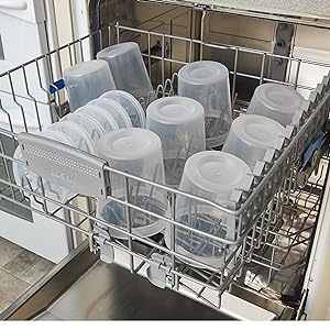 Contenedores de almacenamiento de alimentos con tapas 8oz, 16oz, 32oz Congelador Deli Cups Combo Pack, 44 juegos BPA-Free Leakproof redondo 4