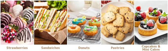 Tapa clara, cajas de panadería desechables grandes de 8 x 5 pulgadas, contenedores de alimentos para rebanadas de pastel, galletas, sándwiches 9