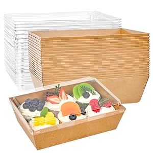 Cajas grandes de charcutería con tapas 8x6 pulgadas, 20 paquetes para llevar contenedores de alimentos 1