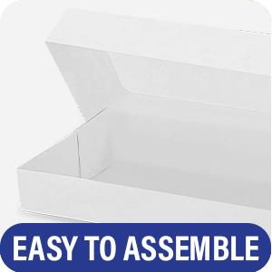 Cajas de fresa cubiertas de chocolate tamaño reciclable de 16 "x 6.5" x 1.75" (15 piezas) fácil auto pop-up 4