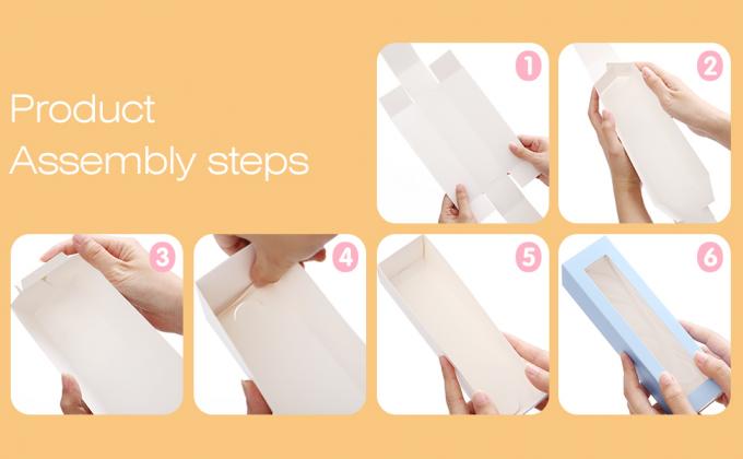 Cajas de embalaje de macarrones con ventana transparente de oro sin macarrones en el interior de la caja de regalo de oro rosa, sostenible 8