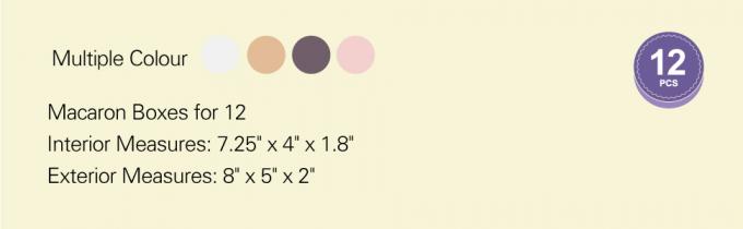 Cajas de embalaje de macarrones con ventana transparente de oro sin macarrones en el interior de la caja de regalo de oro rosa, sostenible 0