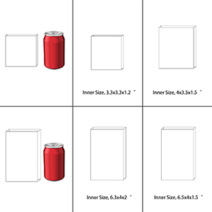 Cajas de Kraft de color marrón cuadrado Caja de regalo de papel de trabajo pesado con ventanas transparentes 3.3x3.3x1.2 para las fiestas 1