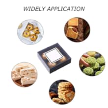 Cajas de Kraft de color marrón cuadrado Caja de regalo de papel de trabajo pesado con ventanas transparentes 3.3x3.3x1.2 para las fiestas 3