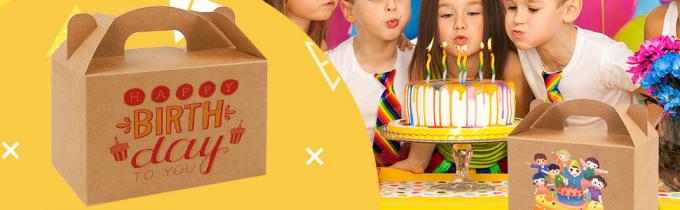 Cajas de golosinas marrones, postres, golosinas, bocadillos, bocadillos favoritos para la fiesta, palomitas de maíz, juguetes, baby showers, cumpleaños. 0