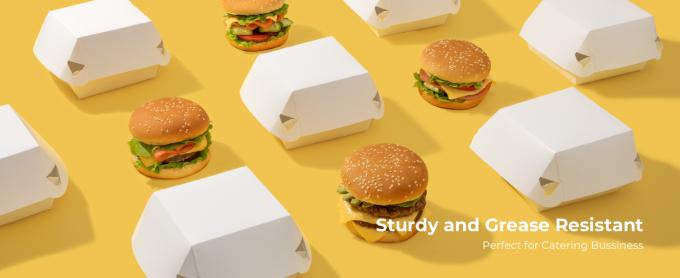 Cajas de hamburguesas para llevar, contenedores de comida desechables con tapas, para llevar Cajas de hamburguesas, comida para llevar 2