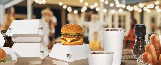 Cajas de hamburguesas para llevar, contenedores de comida desechables con tapas, para llevar Cajas de hamburguesas, comida para llevar 3