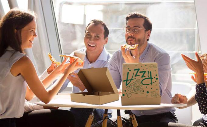Cajas de pizzas onduladas Cajas de cartón Contenedores para llevar Cajas de paquetes de regalos Cajas para llevar Correos envíos Caja de almacenamiento 1