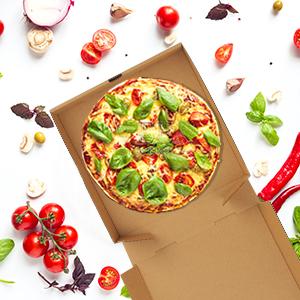 Cajas de pizzas onduladas Cajas de cartón Contenedores para llevar Cajas de paquetes de regalos Cajas para llevar Correos envíos Caja de almacenamiento 3