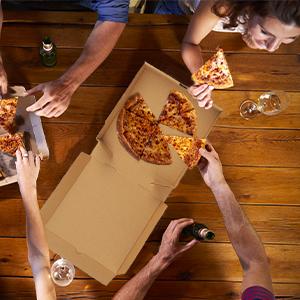 Cajas de pizzas onduladas Cajas de cartón Contenedores para llevar Cajas de paquetes de regalos Cajas para llevar Correos envíos Caja de almacenamiento 5