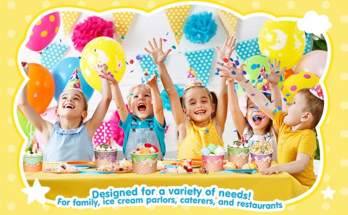 8 Oz Copas de helado Copas de aperitivos de verano Copas de helado de fiesta Copas de papel Copas desechables de helado Copas de papel de aperitivos 1