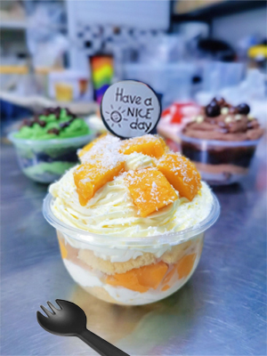 Tazas de plástico biobased compostable y tapas Tazas de postre sin tapas de agujero, mini tazas desechables perfectas 3