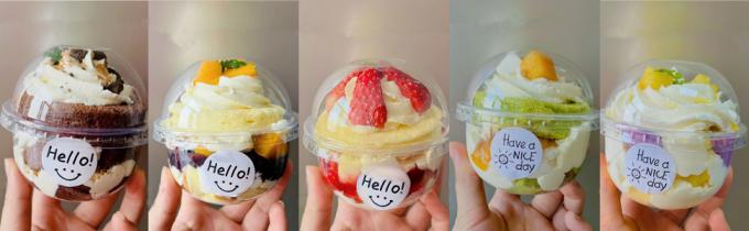 Tazas de plástico biobased compostable y tapas Tazas de postre sin tapas de agujero, mini tazas desechables perfectas 8