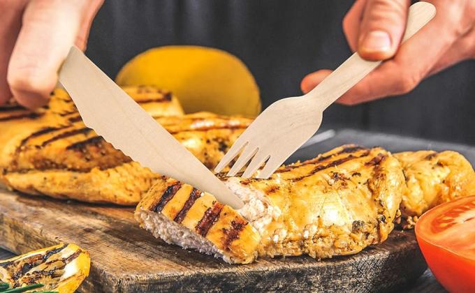 Conjunto de cubiertos de madera - Alternativa al plástico, ecológico, biodegradable, compostable - Cucharas de madera 0