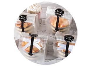 Bolsas de plástico translúcidas para galletas, pasteles, chocolate, dulces, bocadillos, buenas para fiestas de panadería con pegatinas 7