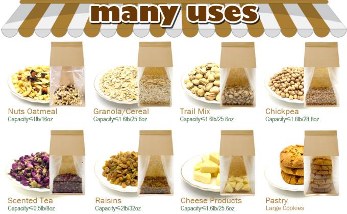 Bolsas de pan grandes, 13.7 X 8.2 X 3.5 pulgadas Bolsas de pan de papel de Kraft con ventanas de lata Cerradura de pestaña Bolsas de pan grandes 8