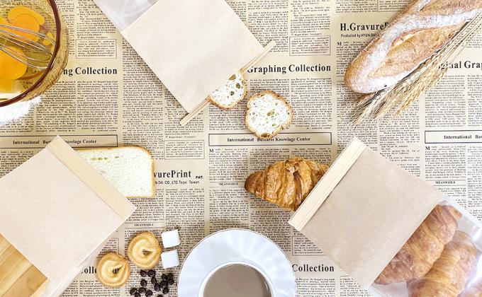 Bolsas de pan grandes, 13.7 X 8.2 X 3.5 pulgadas Bolsas de pan de papel de Kraft con ventanas de lata Cerradura de pestaña Bolsas de pan grandes 9