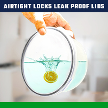 Contenedores de almacenamiento de alimentos de plástico duro con tapas herméticos 85 oz para salsas Caja, cuencos de cocina apilables Preparación de comidas 3