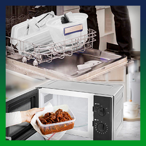 Contenedores de almacenamiento de alimentos de plástico duro con tapas herméticos 85 oz para salsas Caja, cuencos de cocina apilables Preparación de comidas 8