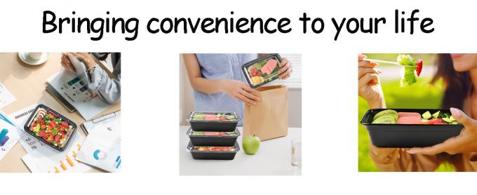 Contenedores de preparación de comidas de 38 oz 24 paquetes 1 compartimiento con tapas, almacenaje de alimentos Bento cajas de almuerzo apilables reutilizables 1