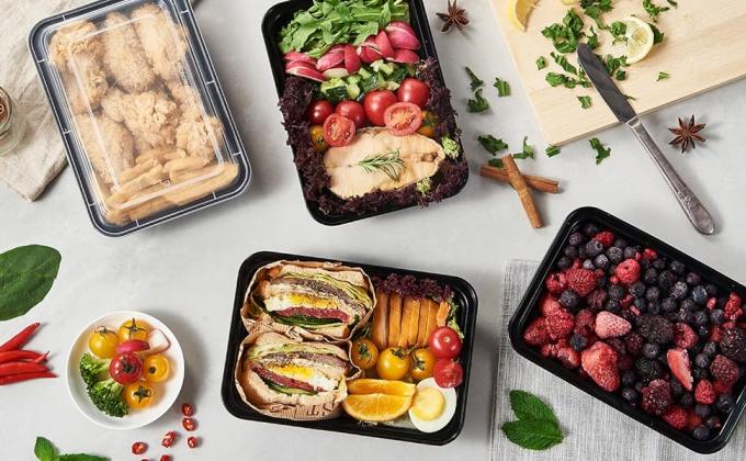 Meal Prep Containers with Lids Plastic Food Storage Lunch Plan To Go Box Disposable Take Out