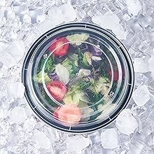 38 oz 32 oz 24 oz Plan de almuerzo Caja desechable Para llevar en bolos Negro libre de BPA Reutilizable duradero congelador de microondas apilable 3