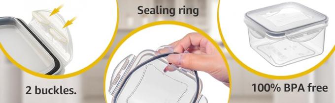 Contenedores de almacenamiento de alimentos con contenedor de tapa hermética Contenedores de organización de cocina, preparación de comidas Contenedores de almuerzo 1