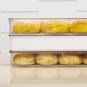 Contenedor de almacenamiento de alimentos con tapas para frutas, verduras, carne de tocino y queso 1