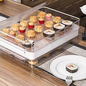 Contenedor de almacenamiento de alimentos con tapas para frutas, verduras, carne de tocino y queso 3