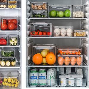 Organizador de refrigeradores, contenedores de almacenamiento de frutas sin BPA 1