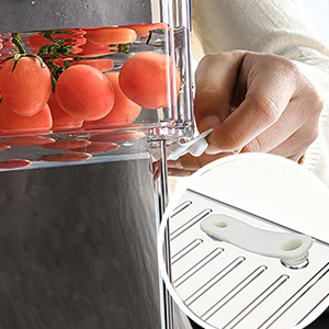 Organizador de refrigeradores, contenedores de almacenamiento de frutas sin BPA 4