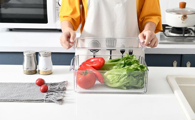 Organizador de refrigeradores, contenedores de almacenamiento de frutas sin BPA 6