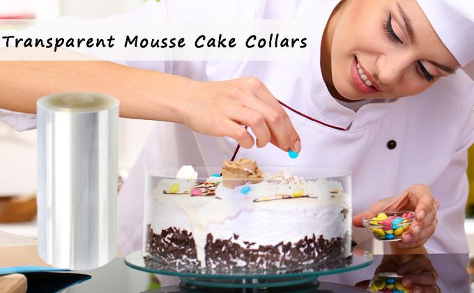 Collares de pastel de aceto Rollos de pastel transparentes Tiras de pastel transparente Mousse Collar de pastel de aceto Hoja para hornear, borde circundante 0