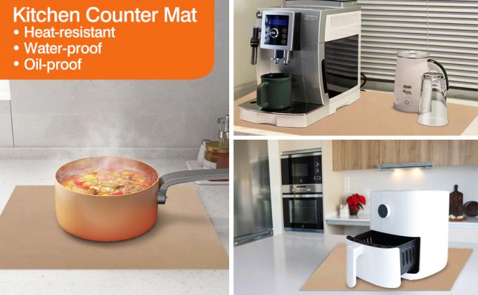 Alfombra de horneado de silicona - 16 IN X 10FT No adhesiva resistente al calor Alfombras de horneado de grado alimenticio, alfombra de liofilización reutilizable 2