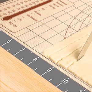 Almofada de silicona para hornear, almofada de pastelería con medidas de 26 "x 16" extra gruesa hoja de almofada de masa rodante grande, mostrador 3