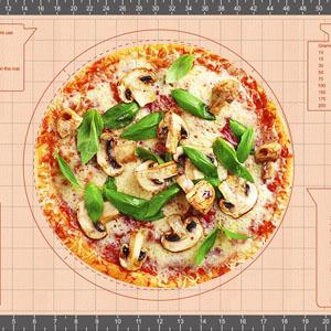 Almofada de silicona para hornear, almofada de pastelería con medidas de 26 "x 16" extra gruesa hoja de almofada de masa rodante grande, mostrador 4