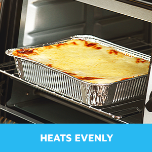 9x13 latas para cocinar, hornear y catering de uso pesado utensilios de cocina desechables bandejas de mesa de vapor para buffet y preparación de alimentos 1