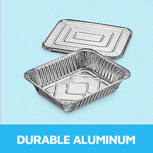 9x13 latas para cocinar, hornear y catering de uso pesado utensilios de cocina desechables bandejas de mesa de vapor para buffet y preparación de alimentos 2