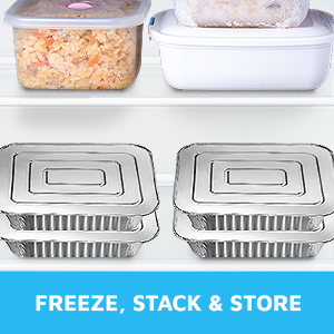 9x13 latas para cocinar, hornear y catering de uso pesado utensilios de cocina desechables bandejas de mesa de vapor para buffet y preparación de alimentos 7