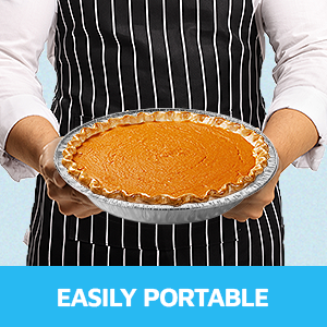 9 Pans de pastel de papel de aluminio Contenedores redondos desechables Paredes en ángulo Torta hornear, almacenar, servir y recalentar 7